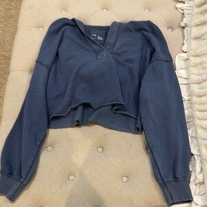 Aerie blue cropped sweatshirt top Size Medium